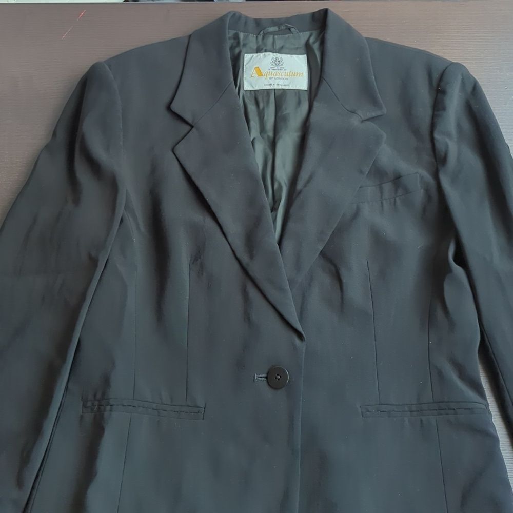 Made In England Aquascutum London Black Jacket Blazer M